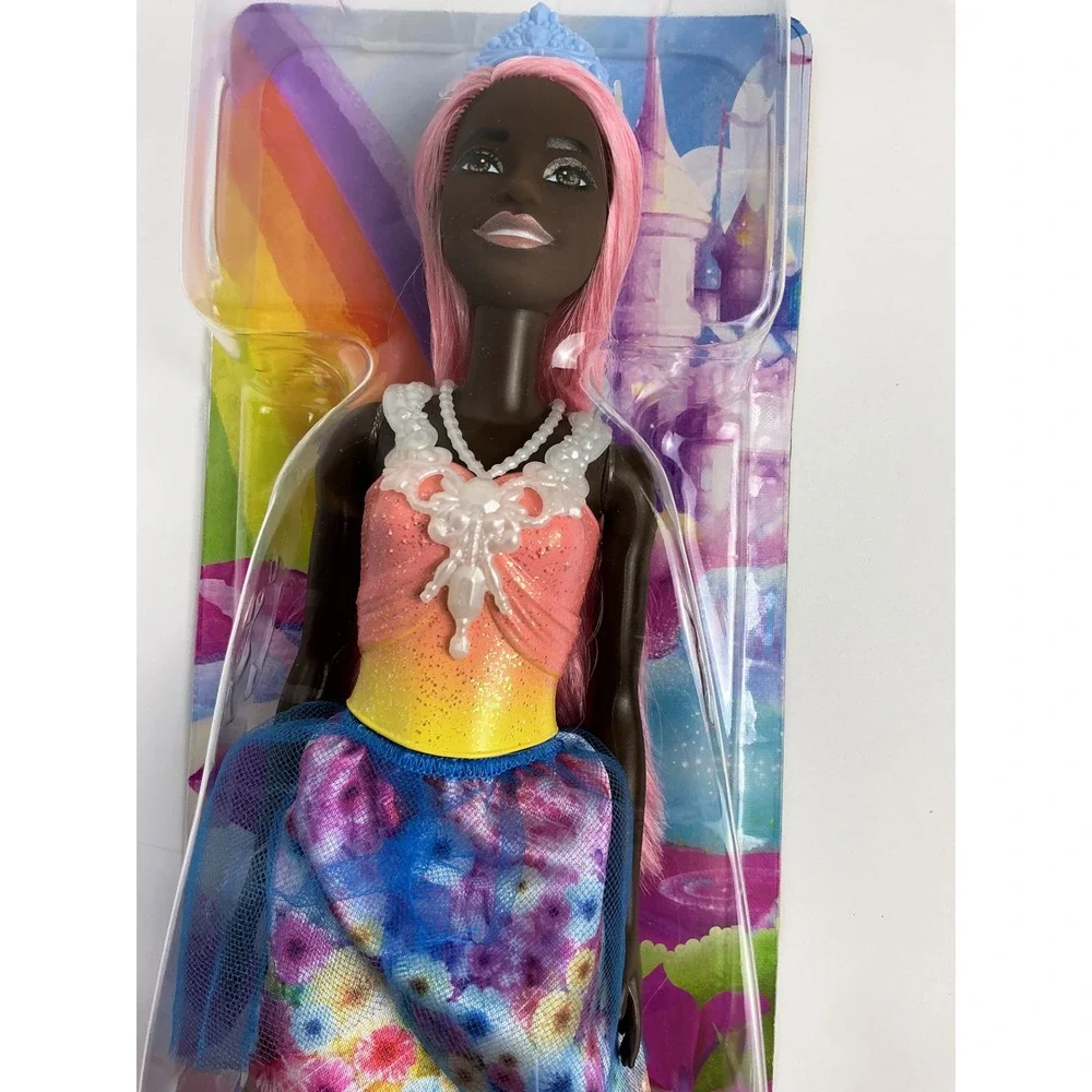 Barbie Dreamtopia Princess‎ Doll Pink Hair Rainbow Dress HGR14 Mattel 2021 New